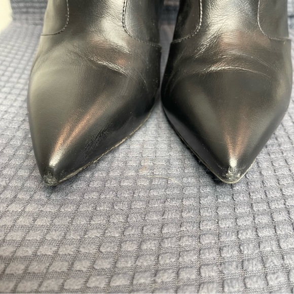 Fendi Black Boots with white stripe knit fabric and leather size 10 - Picture 5 of 7